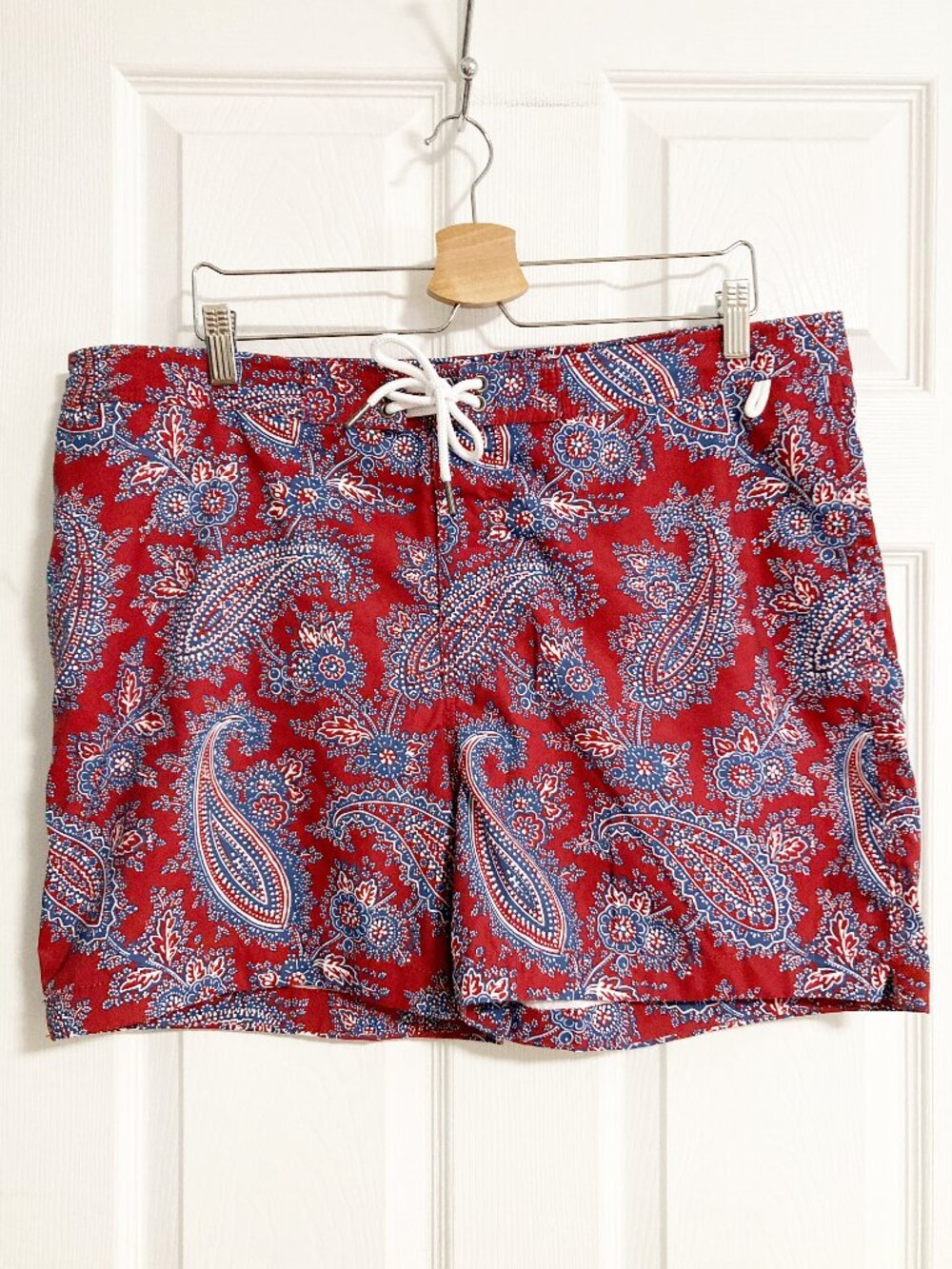 Abercrombie & Fitch Paisley Swim Trunks Board Shorts Size 38 5" Inseam Stretch